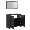 Stylish High Gloss Black Bathroom Furniture Set | Hipomarket