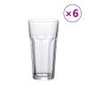 Beer Glasses Set of 6 - 475ml Durable Drinking Glassware