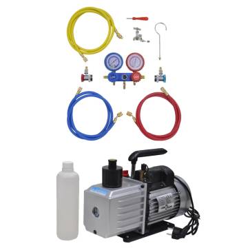 Vacuum Pump 100 L/min with 2-Way Manifold Gauge Set Tool Kit