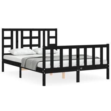 Black King Size Pine Bed Frame - Stylish & Durable