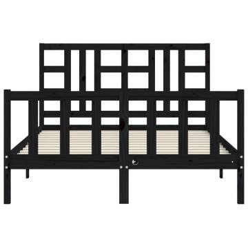 Black King Size Pine Bed Frame - Stylish & Durable