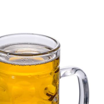 Beer Mugs with Handle Glass Set - 6 pcs 1000 ml | HipoMarket