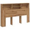 Artisan Oak Headboard Cabinet | Space-Saving Design