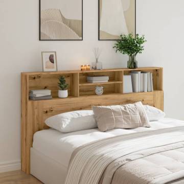 Artisan Oak Headboard Cabinet - Stylish Storage Solution