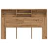 Artisan Oak Headboard Cabinet - Stylish Storage Solution