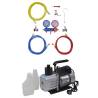 Vacuum Pump 50 L/min & Manifold Gauge Set - Professional Tool Kit