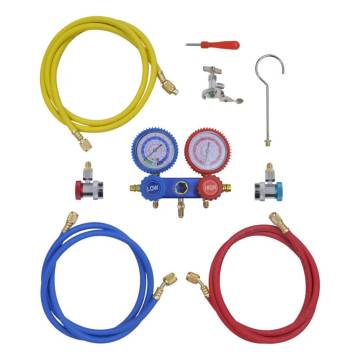 Vacuum Pump 50 L/min & Manifold Gauge Set - Professional Tool Kit