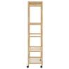 Bamboo Clothes Rack with Shelves & Wheels - 90x40x179.5 cm