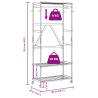 Bamboo Clothes Rack with Shelves & Wheels - 90x40x179.5 cm