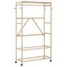  Clothes Rack with Shelves and Wheels 110x40x180 cm Bamboo Size 110 cm Quantity in Package 1 Model with wheels Number of 