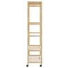 Bamboo Clothes Rack with Shelves & Wheels - 110x40x180 cm