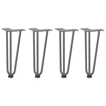 Hairpin Table Legs - 30 cm Solid Steel (4 pcs) | Hipo Market