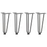 Hairpin Table Legs - 30 cm Solid Steel (4 pcs) | Hipo Market