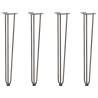 Hairpin Table Legs - 72 cm Natural Steel - 4 Pack | HiPoMarket