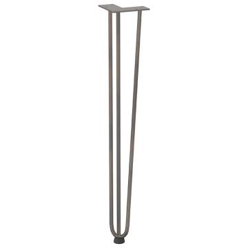 Hairpin Table Legs - 72 cm Natural Steel - 4 Pack | HiPoMarket