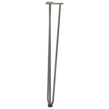 Hairpin Table Legs - 72 cm Natural Steel - 4 Pack | HiPoMarket