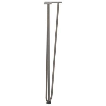 Hairpin Table Legs - 72 cm Natural Steel - 4 Pack | HiPoMarket