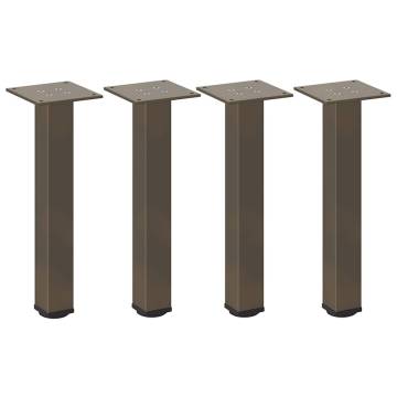 Coffee Table Legs - 4 pcs Natural Steel 30-32 cm