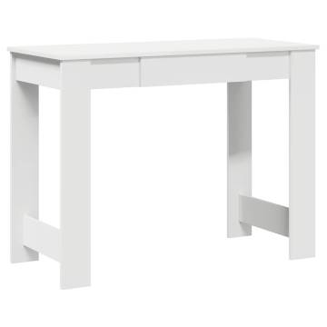 White Desk 100x45x75 cm - Durable Engineered Wood | HipoMarket