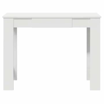 White Desk 100x45x75 cm - Durable Engineered Wood | HipoMarket