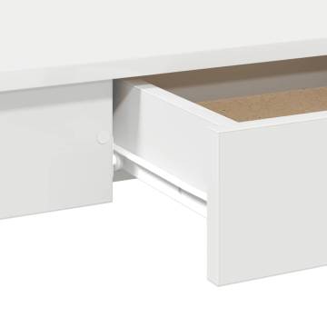 White Desk 100x45x75 cm - Durable Engineered Wood | HipoMarket