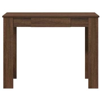 Brown Oak Desk 100x45x75 cm | Durable Engineered Wood