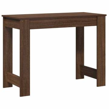 Brown Oak Desk 100x45x75 cm | Durable Engineered Wood