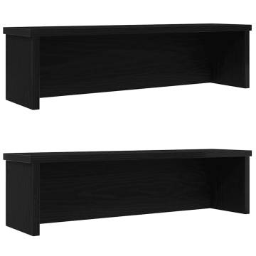 Stackable Kitchen Racks - Set of 2 Black 50x15x16 cm