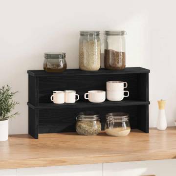 Stackable Kitchen Racks - Set of 2 Black 50x15x16 cm