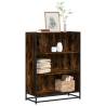 Book Cabinet Smoked Oak - Modern Engineered Wood Storage