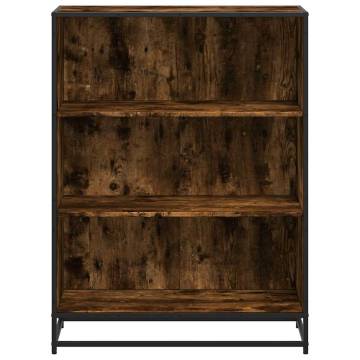 Book Cabinet Smoked Oak - Modern Engineered Wood Storage