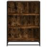 Book Cabinet Smoked Oak - Modern Engineered Wood Storage