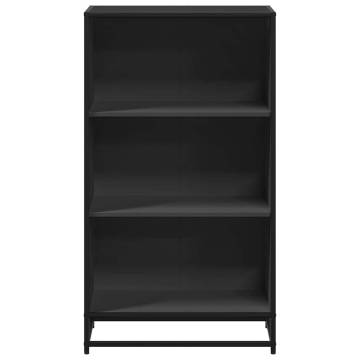 Elegant Black Book Cabinet - Engineered Wood | HipoMarket UK