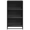 Elegant Black Book Cabinet - Engineered Wood | HipoMarket UK