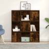 Stylish Smoked Oak Bookcase - 89x24x101.5 cm | Hipomarket