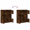 Stylish Smoked Oak Bookcase - 89x24x101.5 cm | Hipomarket