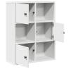 Stylish White Bookcase 60x24x76.5 cm | Durable Engineered Wood