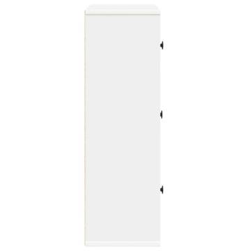 Stylish White Bookcase 60x24x76.5 cm | Durable Engineered Wood