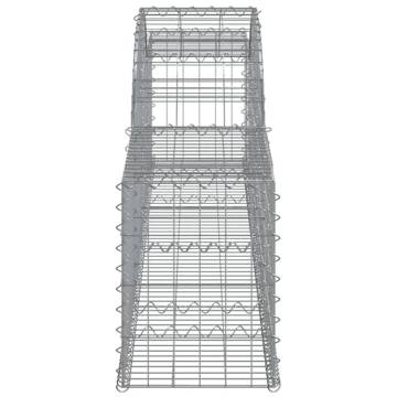 Arched Gabion Baskets - 11 Pcs Galvanised Iron | HipoMarket