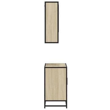 2 Piece Bathroom Furniture Set - Sonoma Oak Engineered Wood