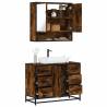  2 Piece Bathroom Furniture Set Smoked Oak Engineered Wood Colour smoked oak Number of 1 