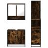 3 Piece Bathroom Furniture Set - Smoked Oak Engineered Wood