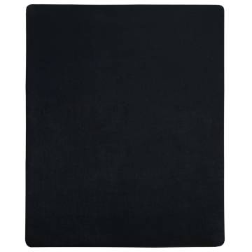 Jersey Fitted Sheets 2 pcs Black 140x200 cm - 100% Cotton