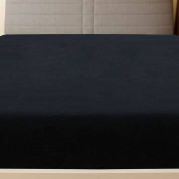 Jersey Fitted Sheets 2 pcs Black 140x200 cm - 100% Cotton