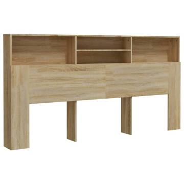 Headboard Cabinet Sonoma Oak - Stylish Storage Solution