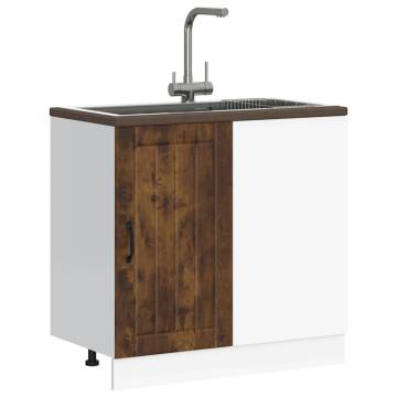 Sink Base Cabinet Lucca Smoked Oak - Stylish Storage Solution