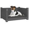 Stylish Grey Dog Bed - Solid Pine Wood | Hipomarket UK