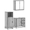 3 Piece Grey Sonoma Bathroom Furniture Set - Stylish & Durable