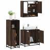  3 Piece Bathroom Furniture Set Brown Oak Engineered Wood Colour brown oak Number of 1 