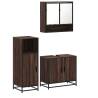 3 Piece Brown Oak Bathroom Furniture Set | Stylish & Durable